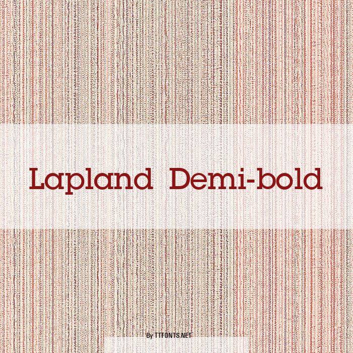 Lapland Demi-bold example